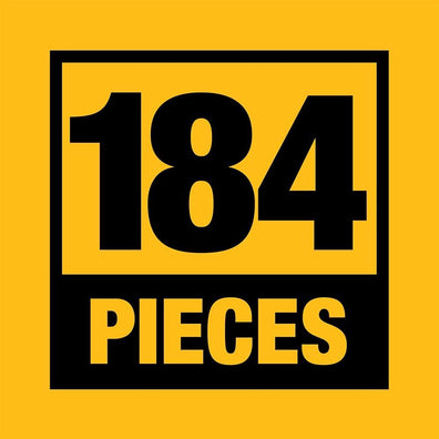 DeWalt Socket Wrench / Allen Wrench / Screwbit Black Chrome Mechanics Tool Set (184-Piece)