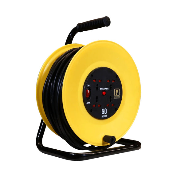 Powerhouse Heavy Duty Extension Wheel 50M w/ 4 Gang Universal Outlet ...