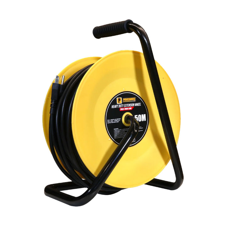 Powerhouse Heavy Duty Extension Wheel 50M w/ 4 Gang Universal Outlet ...