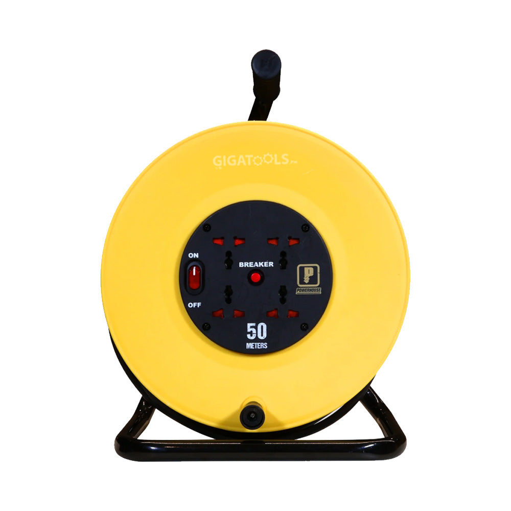 Powerhouse Heavy Duty Extension Wheel 50M w/ 4 Gang Universal Outlet ...