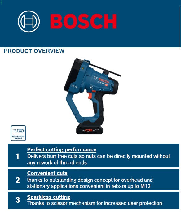Bosch GGC 18V-12 Brushless Cordless Threaded Rod Cutter 18V (Bare Tool Only)