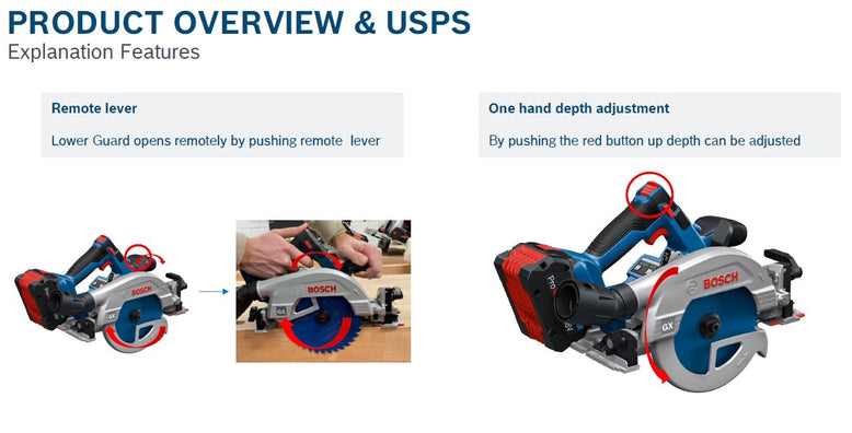Bosch GKS 18V-57-2 GX Professional Brushless Cordless Plunge Circular Saw 18V, Guide Rail Compatible ( Bare Tool Only)
