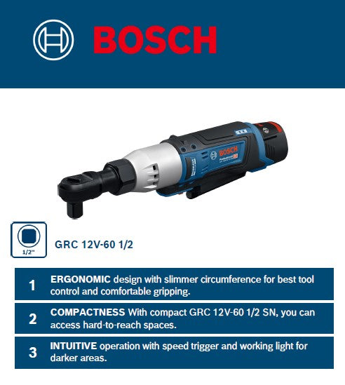 Bosch GRC 12V-60 Cordless Brushless 1/2