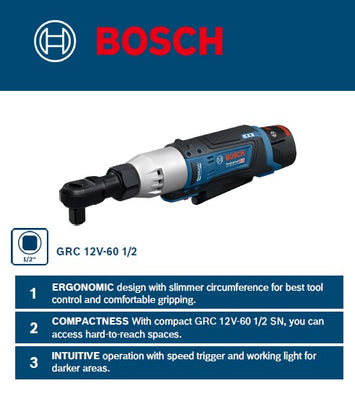 Bosch GRC 12V-60 Cordless Brushless 1/2