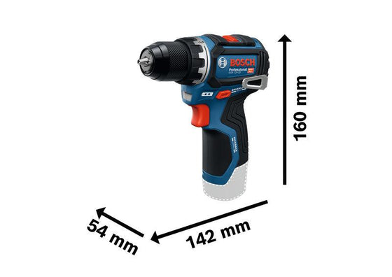 Bosch GSR 12V-32 Professional Brushless Motor Cordless Drill / Driver with Kick Back Control, 12V (Bare Tool Only)