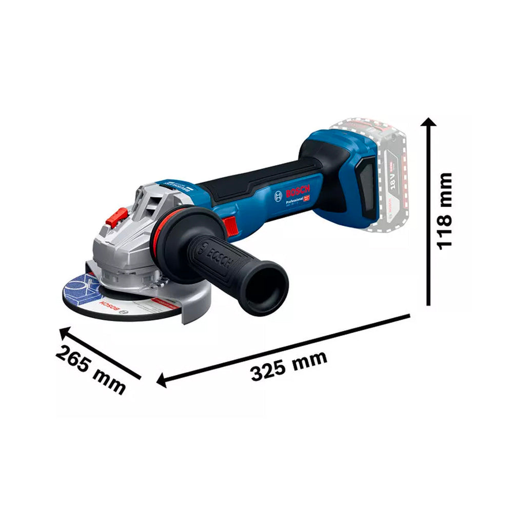 Bosch GWS 18V-11 S Brushless Cordless Angle Grinder, up to 1100W power (Bare Tool Only)