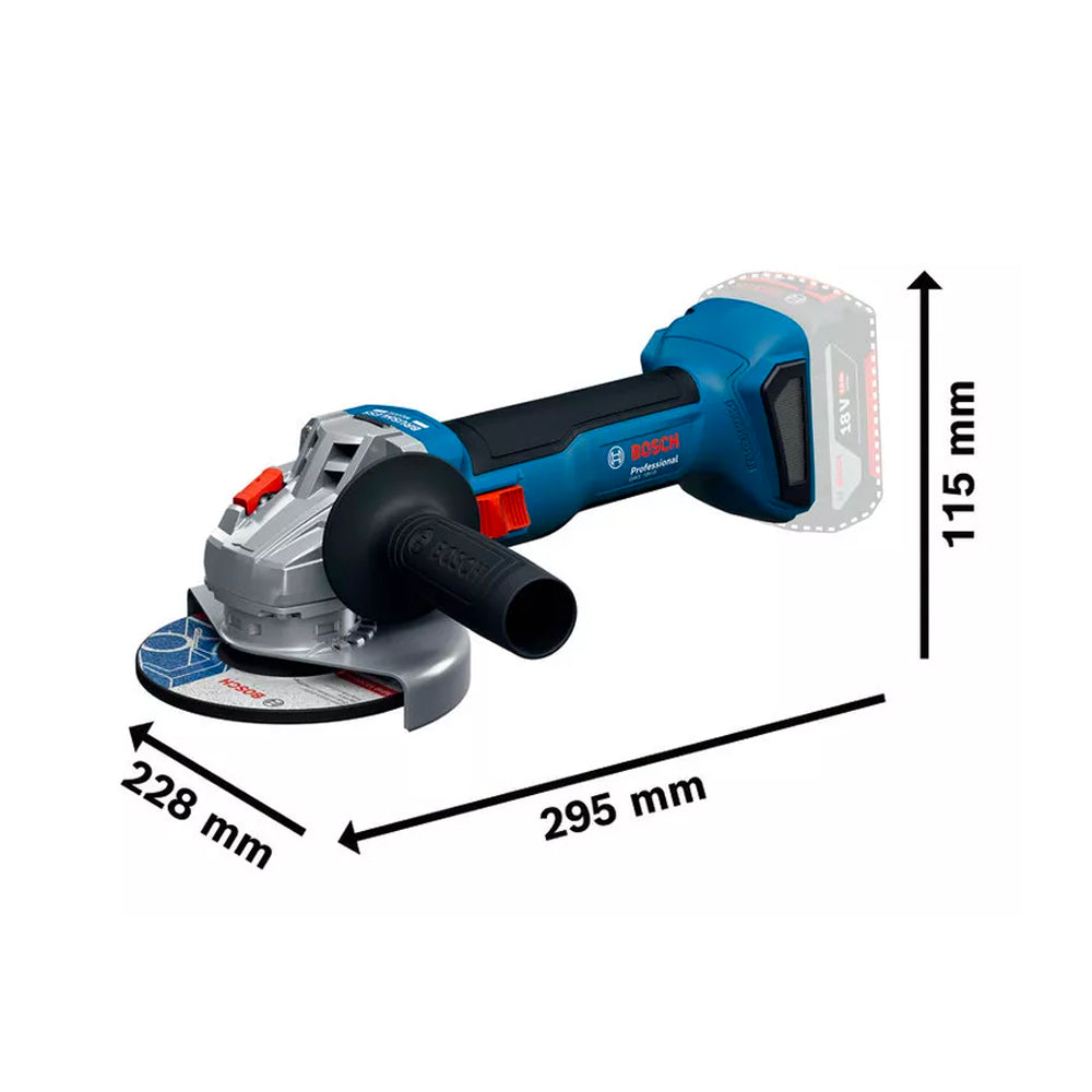 Bosch GWS 18V-8 Brushless Cordless Angle Grinder Kit Set, up to 800W power