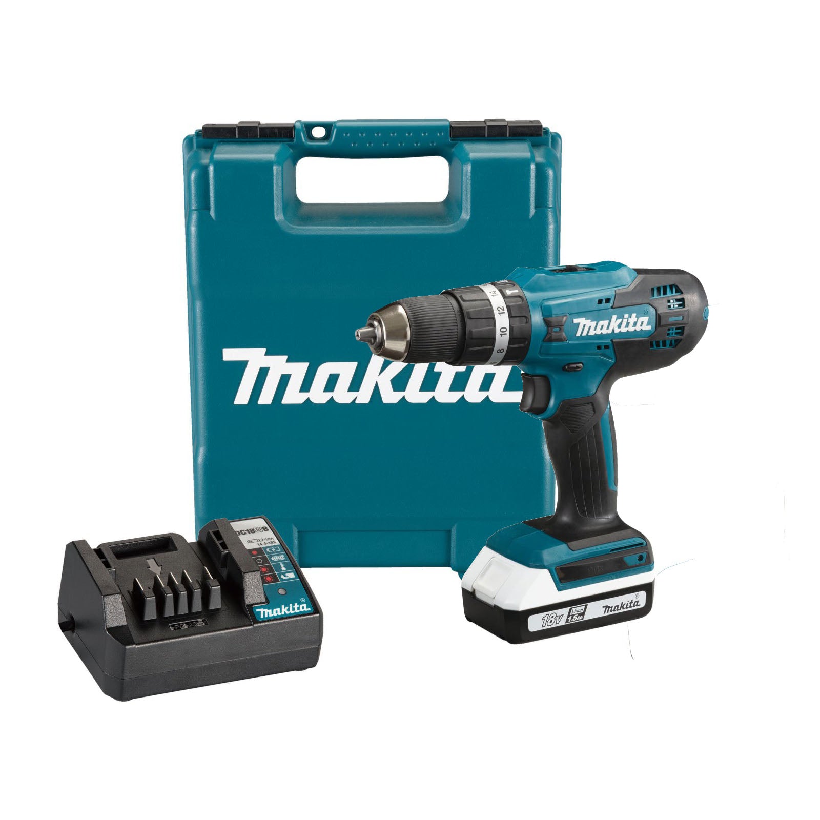 Makita HP488D002-1 Cordless Hammer Driver Drill 18V G-Series 13mm (1/2