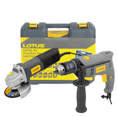 Lotus Impact Drill + Angle Grinder Combo Kit Set (CP15-V1 )