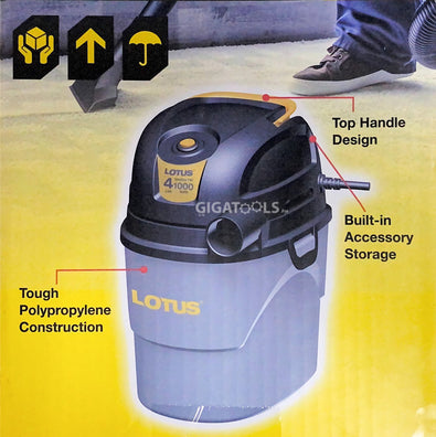Lotus LT1000DWX/4 Wet/Dry 4-Liters Vacuum Cleaner ( 1100W ) (discontinued)