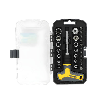 Lotus 26pcs T-Handle Wrench Socket & Screwdriver Set