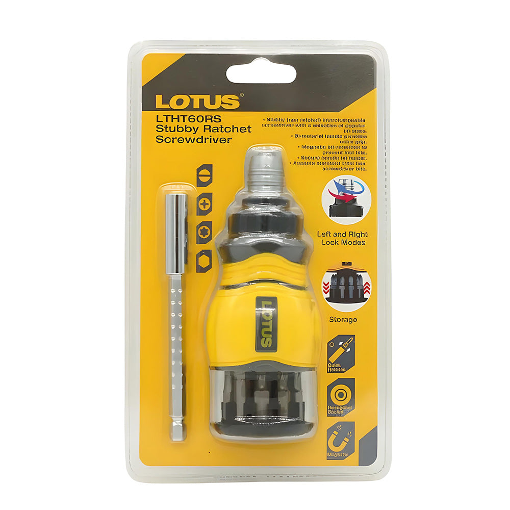 Lotus 6pcs. Stubby Ratchet Screwdriver ( LTHT60RS ) – GIGATOOLS ...