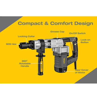 Lotus LTSH6EX Professional SDS Hex Demolition Hammer (17MM) (1300W)