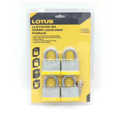 Lotus 4pcs. Laminated Door Padlock (Keyed Alike)
