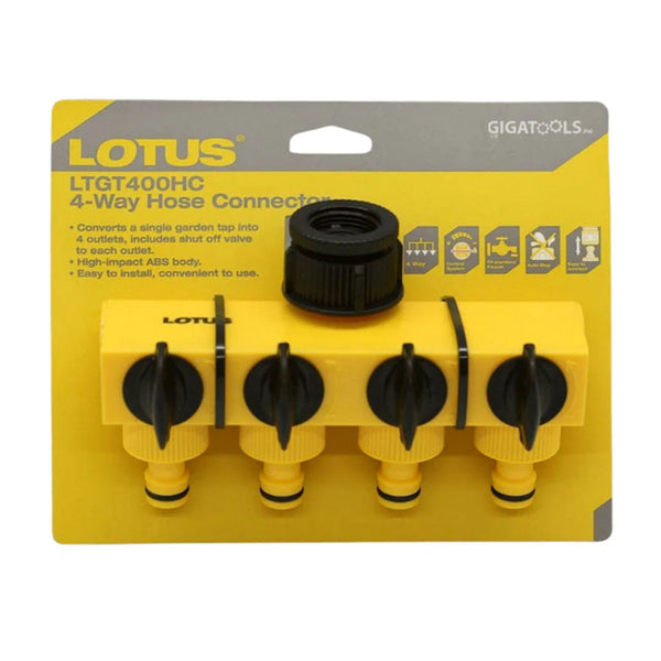 Lotus Hose Connector 4-WAY LTGT400HC - Watering Systems & Garden Hoses