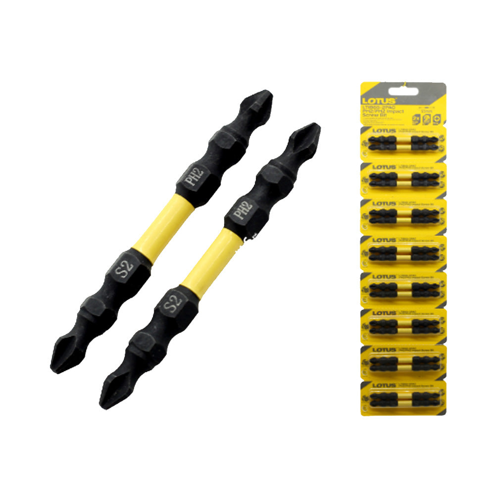 Lotus LTIB65-2PAC Professional Impact Screw Bit PH2/PH2