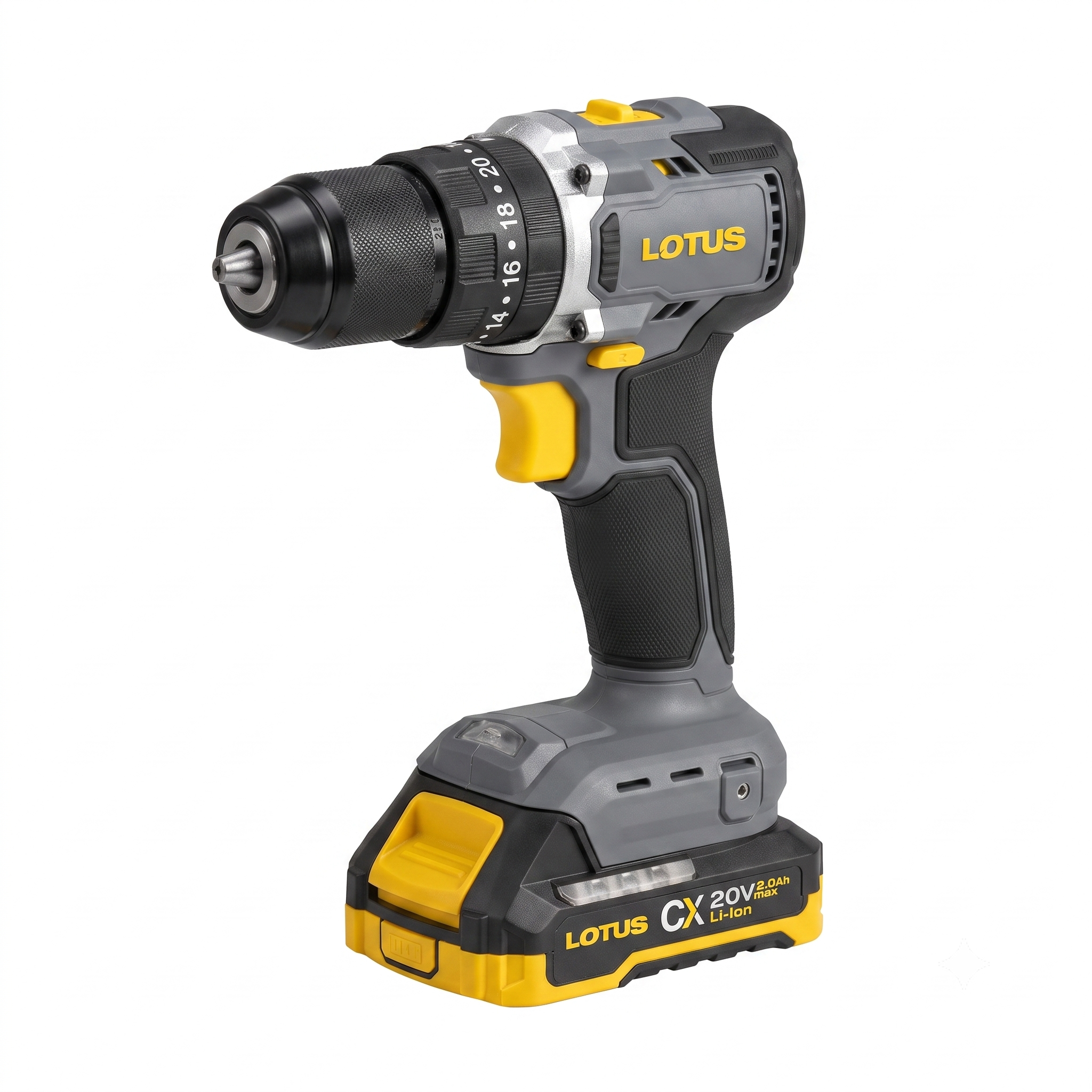 Lotus CCX200 20V Brushless Cordless Impact Drill and Impact Wrench Combo Kit (w/ 2×2Ah Batteries + Fast Charger)