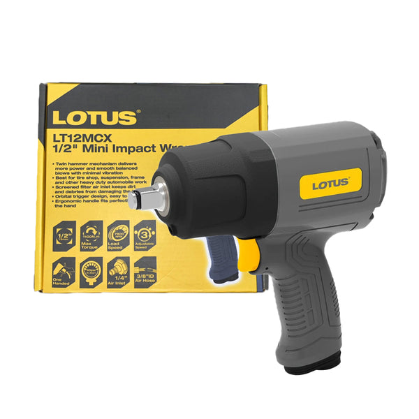 Lotus LT12MCX Mini 1/2-inch Drive Pneumatic / Air Impact Wrench