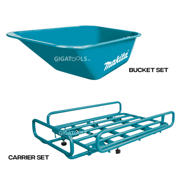 Makita Carrier Set & Bucket Set for DCU180Z Brushles Cordless Battery Powered Wheelbarrow 18V LXT
