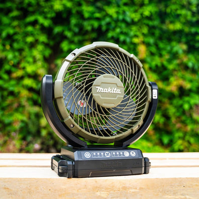 Makita DCF102ZO Cordless Olive Green Automatic Swing Fan 180mm (7″) 18V LXT® Li-Ion ( Bare Tool )