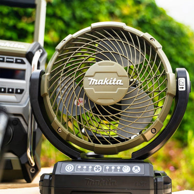 Makita DCF102ZO Cordless Olive Green Automatic Swing Fan 180mm (7″) 18V LXT® Li-Ion ( Bare Tool )