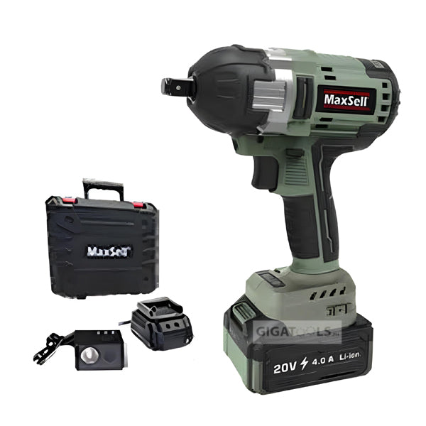 Maxsell MIW-2040 Cordless Brushless Impact Wrench 550Nm 20V Max Kit Set