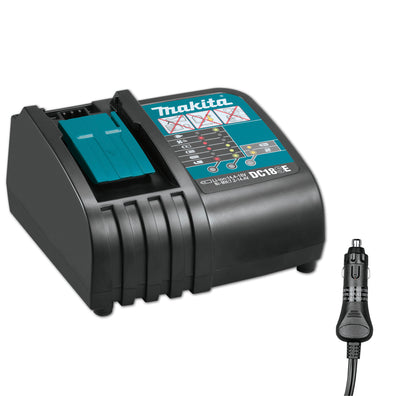 Makita DC18SE 18V LXT Lithium‑Ion Rapid / Fast Optimum Charger for Car 12V Chargers