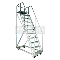 Meiho Warehouse Rolling Ladder with Lock