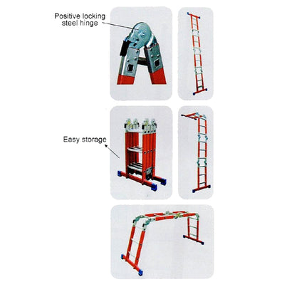Miller Fiberglass Multi Purpose Ladder (Made in USA)