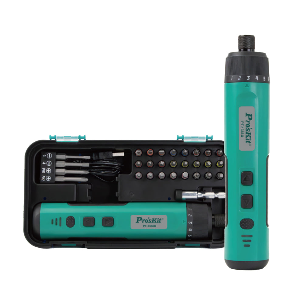 Pro'sKit Cordless Screwdriver Set, 3.6V (PT-1366U)
