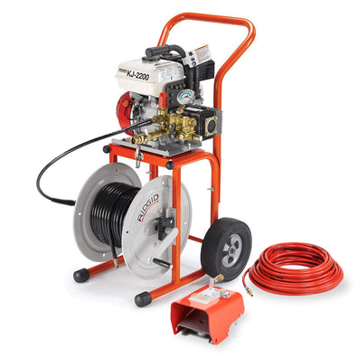Ridgid KJ-2200 C Water Jetter Pressure Washer, with Cart and Jet Hose (63882)