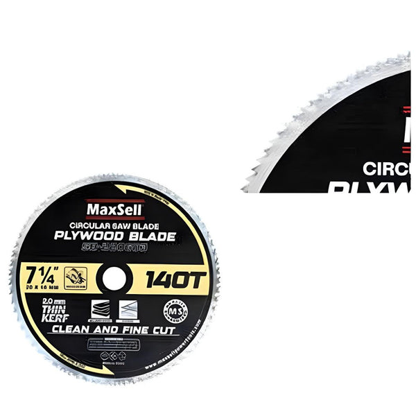 Maxsell SB-220603 7 1/4" x 140T Circular Saw Blade – Standard (Clean and Fine Cut for Melamine Board & Plywood)