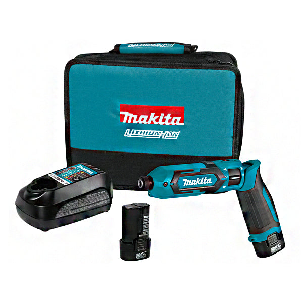 Makita TD022DSE Cordless 2-Position Impact Driver, 25Nm (220 in. lbs.), 7.2V Li-Ion Kit Set