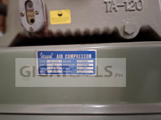 Vespa 15HP Air Compressor (3 Cylinder) (Made in Taiwan)