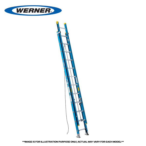 Werner Fiberglass Extension Ladder (Blue) (250lbs.) ( Made in USA )