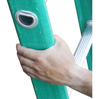 Werner Fiberglass Extension Ladder (Green) (225lbs.) ( Made in USA )