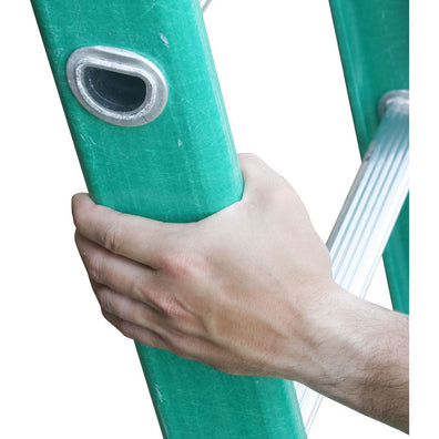 Werner Fiberglass Extension Ladder (Green) (225lbs.) ( Made in USA )