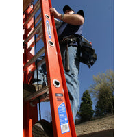 Werner Fiberglass Extension Ladder (Orange) (300lbs.) ( Made in USA )