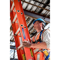 Werner Fiberglass Extension Ladder (Orange) (300lbs.) ( Made in USA )