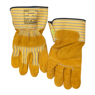 Weldas USA Leather Palm Working Gloves (Tan)