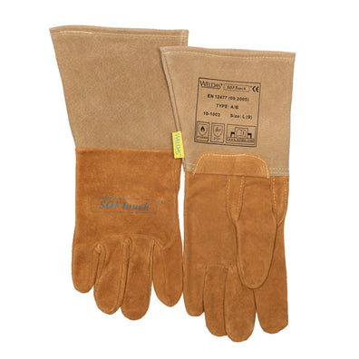 Weldas USA SOFTouch™ Top Grain Reverse Pigskin TIG Welding Gloves with Reinforced Thumb