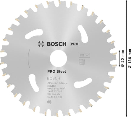Bosch PRO Circular Saw Blade Standard For Steel ( 2608837746 )