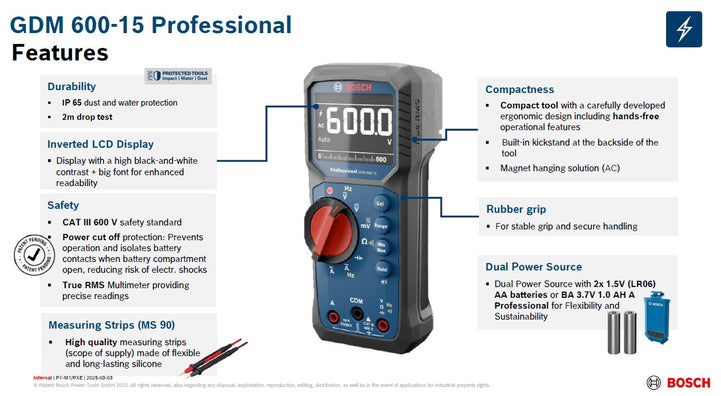 Bosch PRO GDM 600-15 Digital Multi Meter / Tester
