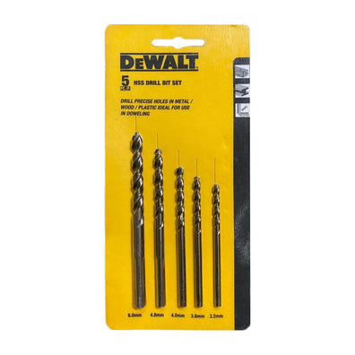 Dewalt N028612 HSS Drill Bit Set 5Pcs