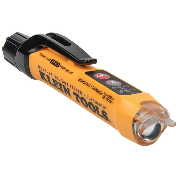 Klein USA NCVT3P Dual Range Non-Contact Voltage Tester with Flashlight, 12 - 1000V AC