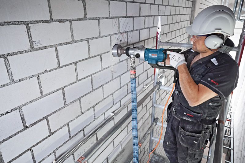 Bosch PRO GDB 180 WE Diamond Core Drill, Wet & Dry Core Drilling / Coring Machine up to 180mm, 2,000W