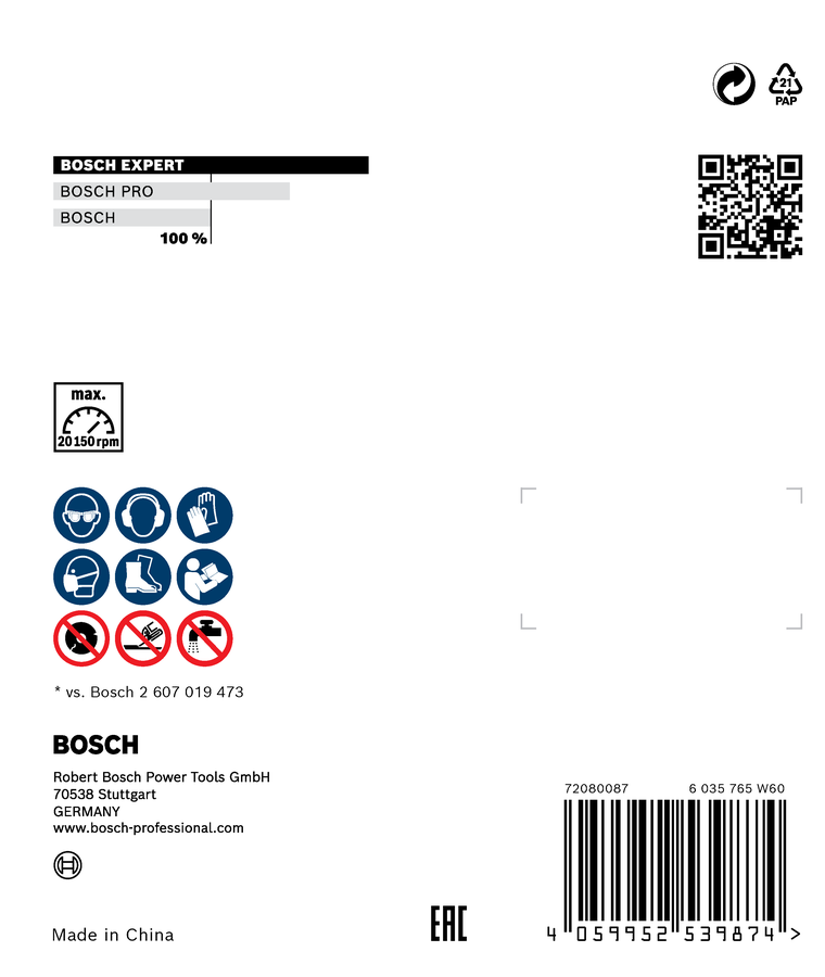 Bosch EXPERT 76mm Diamond Continuous Rim Turbo Blade for Hard Tile and Ceramic ( 2608900652 )