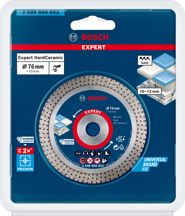 Bosch EXPERT 76mm Diamond Continuous Rim Turbo Blade for Hard Tile and Ceramic ( 2608900652 )