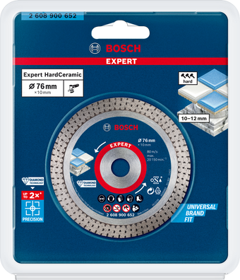 Bosch EXPERT 76mm Diamond Continuous Rim Turbo Blade for Hard Tile and Ceramic ( 2608900652 )