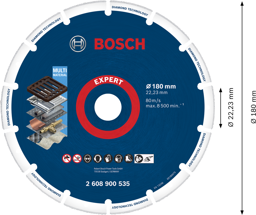 Bosch 7-inch Expert Diamond Metal Wheel Cutting Disc ( 2608900535 )